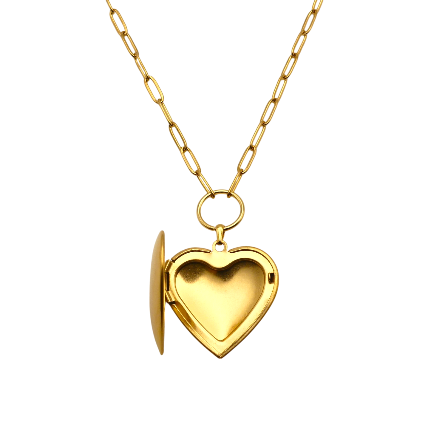 Gold Heart Locket Necklace - Timeless & Personalized Keepsake
