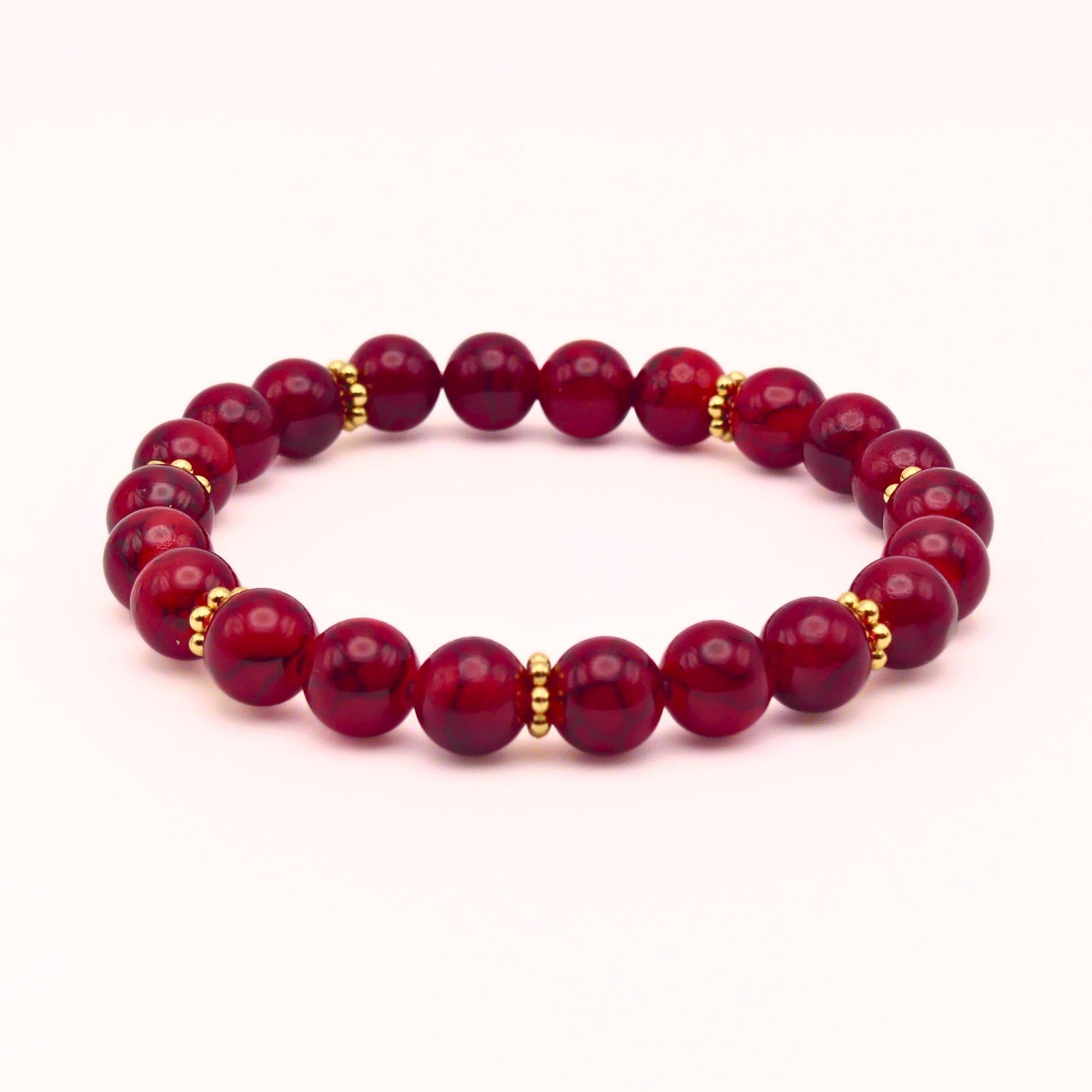 Red Quartz Beaded Bracelet