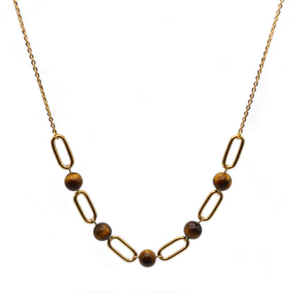 Tiger Eye Link Necklace