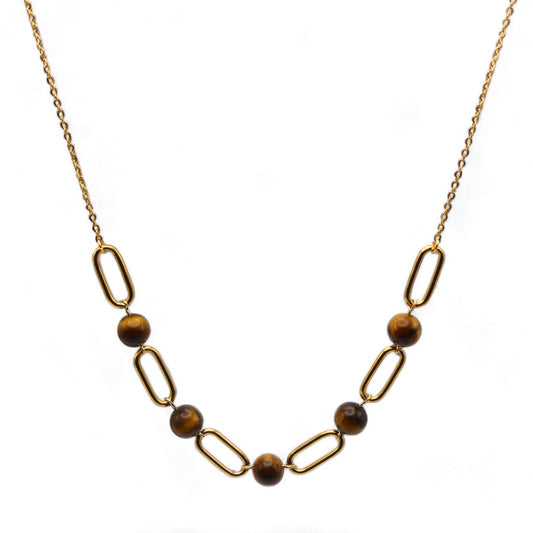 Tiger Eye Link Necklace