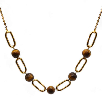 Tiger Eye Link Necklace
