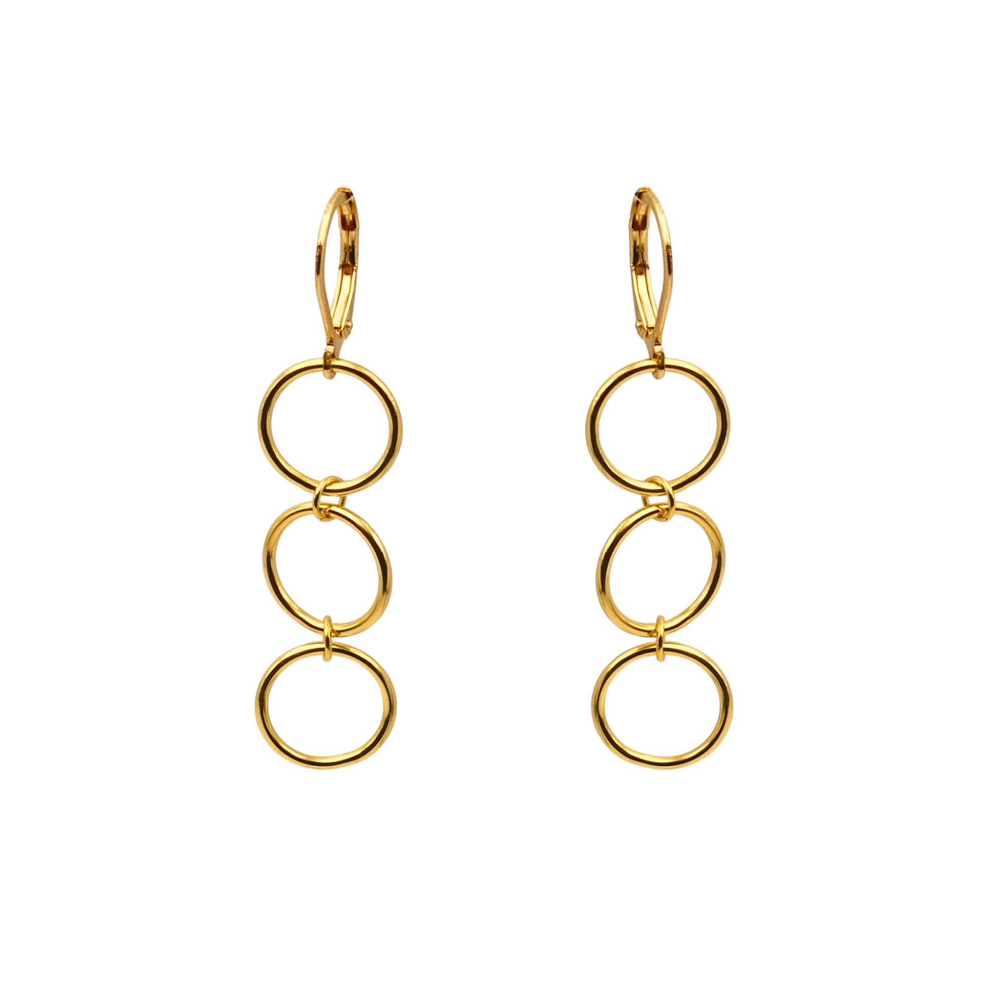 Triple Loop Dangle Earrings For Women
