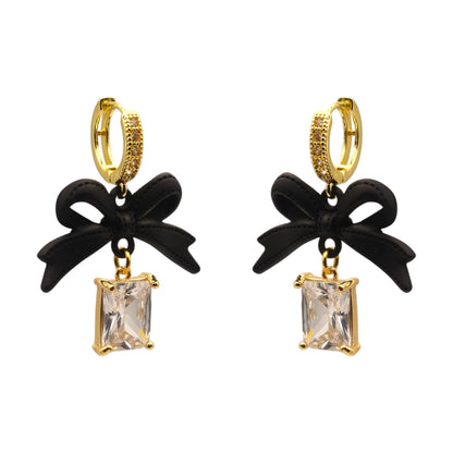 Crystal Bow Earrings