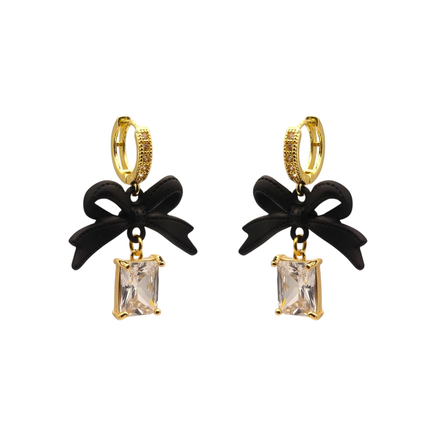 Crystal Bow Earrings