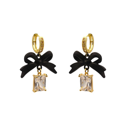Crystal Bow Earrings