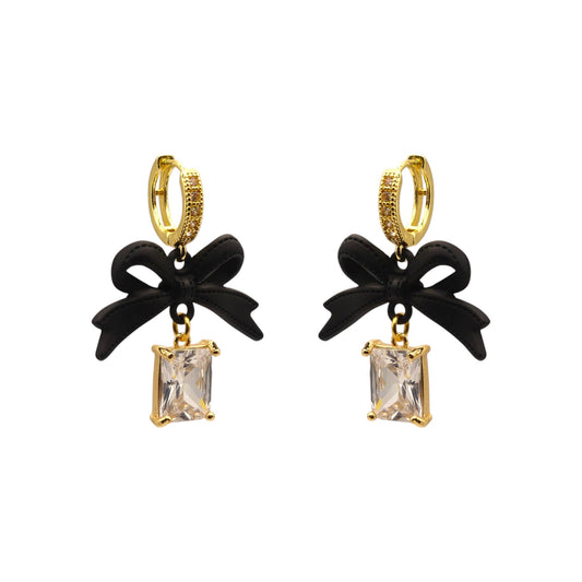 Crystal Bow Earrings