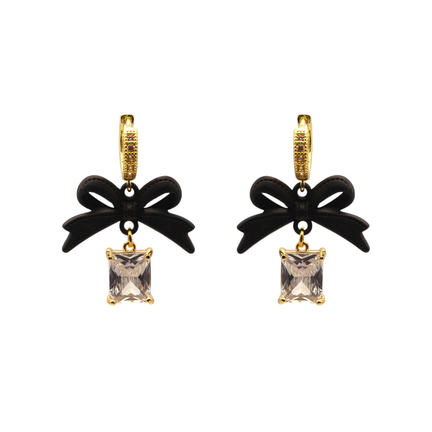 Crystal Bow Earrings