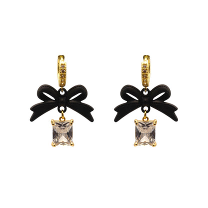 Crystal Bow Earrings