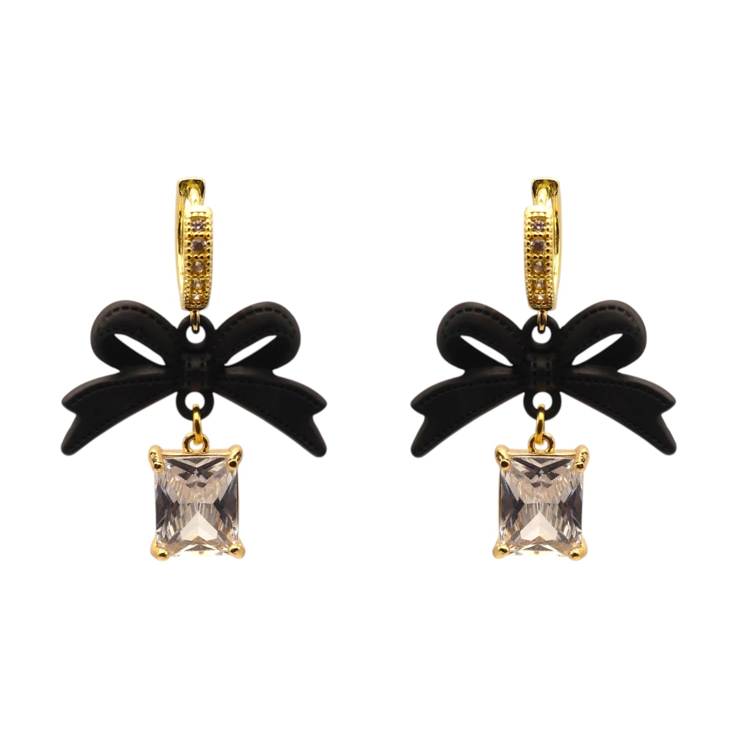 Crystal Bow Earrings