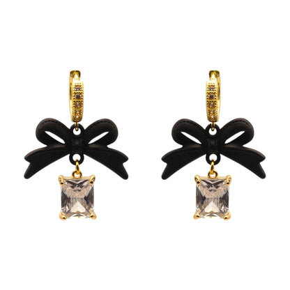 Crystal Bow Earrings